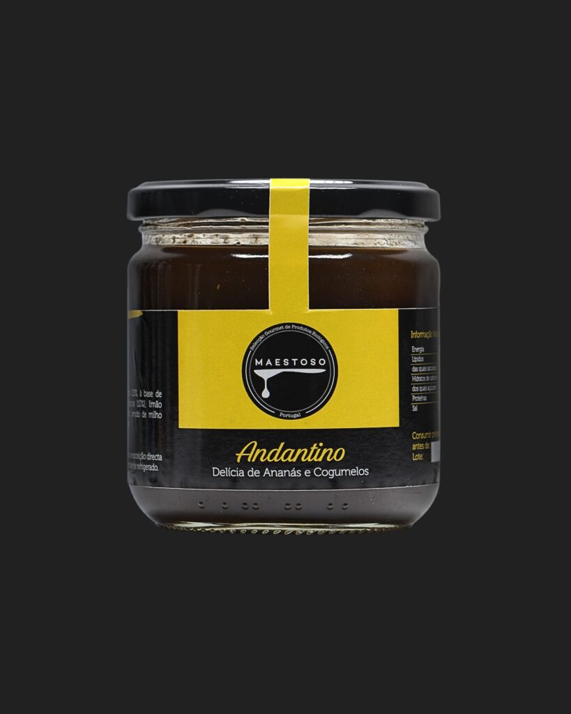 Delícia de ananás e cogumelo shiitake