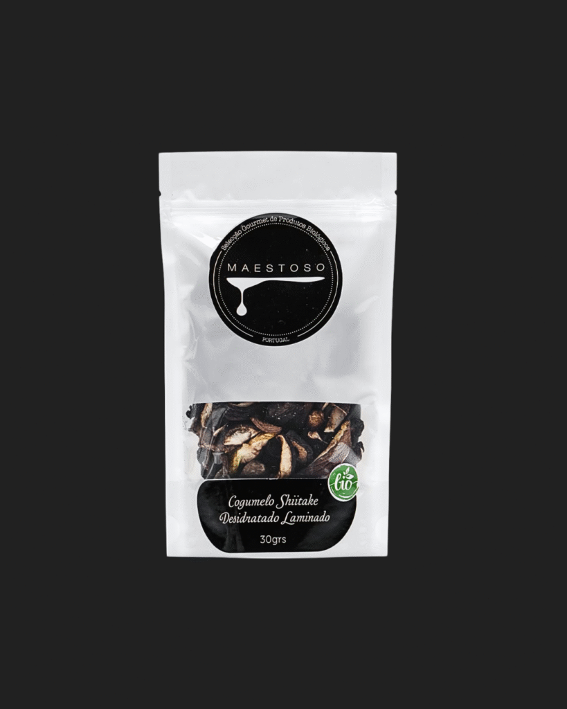 cogumelos shiitake desidratados